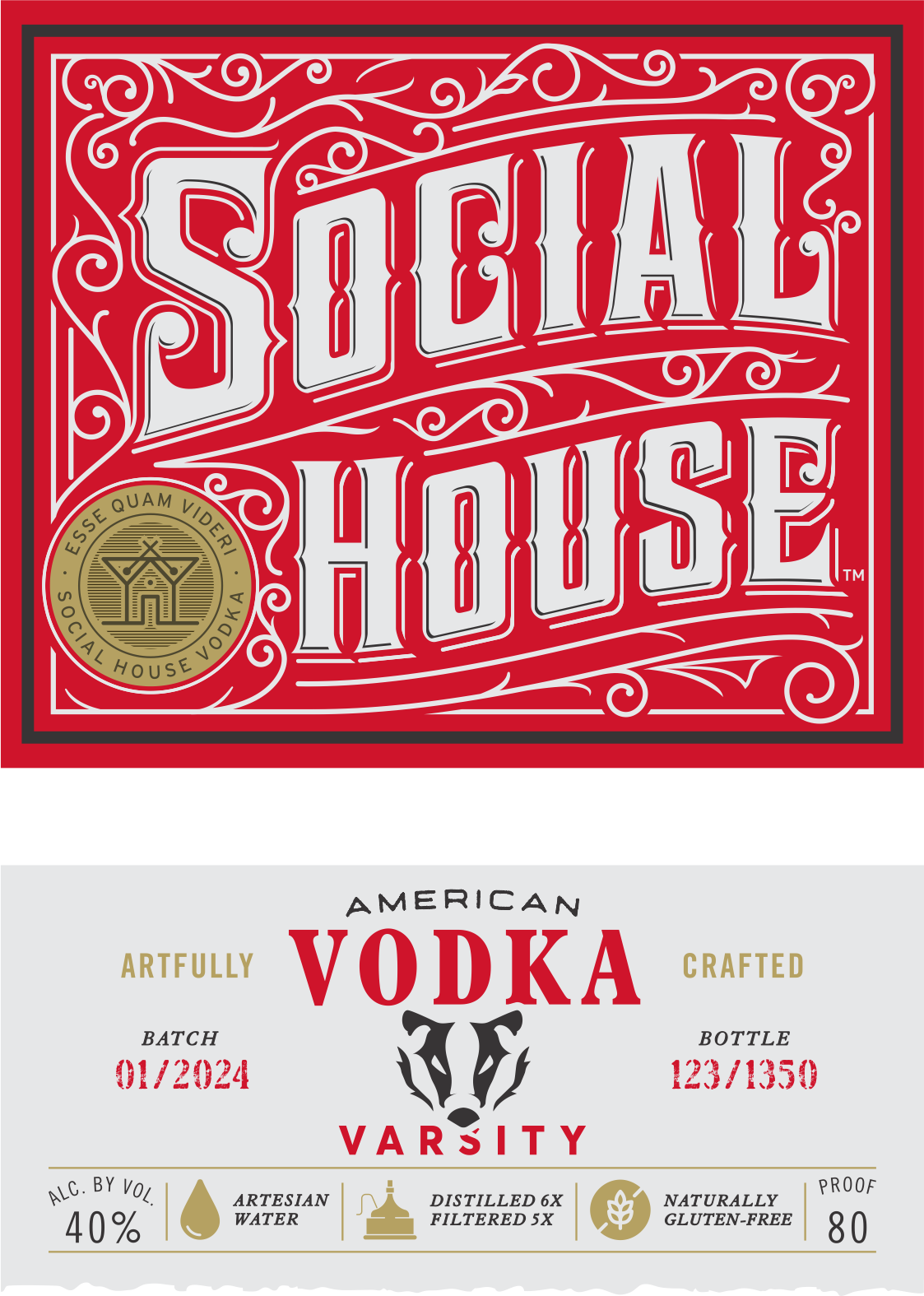 The Varsity Limited Edition Vodka 750ML