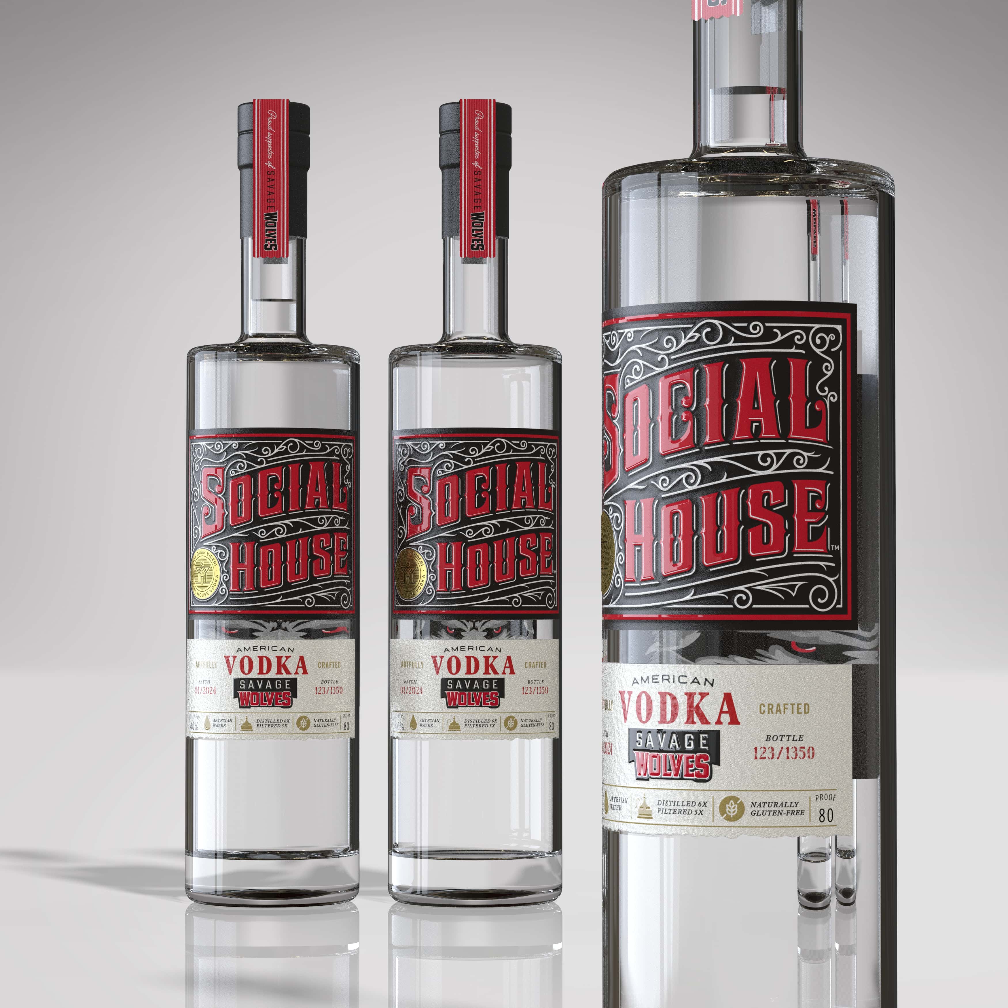 Savage Wolves Limited Edition Vodka 750ML